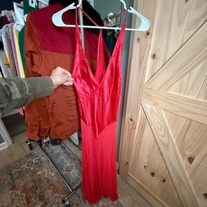 Victoria's Secret Vibrant Red Satin Garment